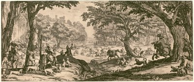 De hertenjacht door Jacques Callot