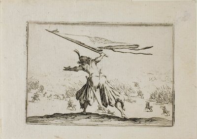 De vaandeldrager, uit De Caprices door Jacques Callot
