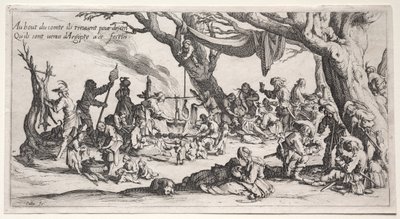 De Bohemiens: De Stopplaats: Het Feest van de Bohemiens door Jacques Callot
