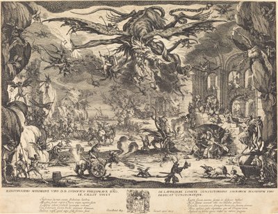 De Verleiding van Sint Antonius (tweede versie) door Jacques Callot