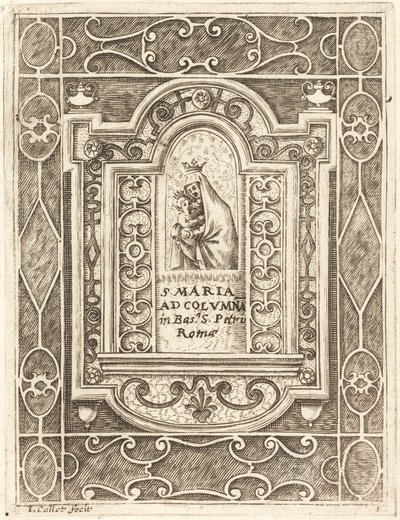 De Maagd bij de Zuil La Vierge à la colonne, 1608-1611 door Jacques Callot