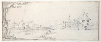 De brug van de Gaucheu bij Epinal door Jacques Callot
