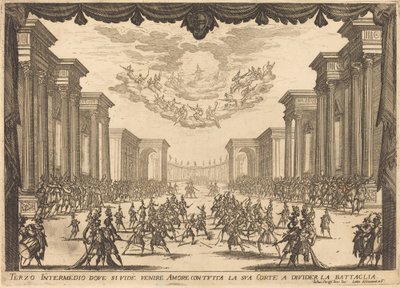 Derde Intermezzo, 1617 door Jacques Callot