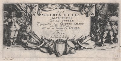 Titelpagina, De Ellende van de Oorlog door Jacques Callot