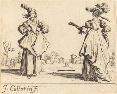 Twee Society Vrouwen door Jacques Callot
