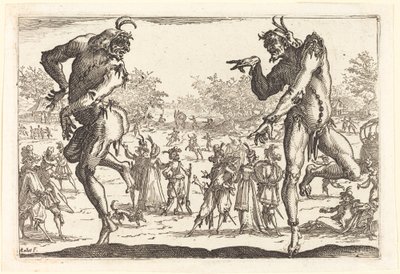 Twee Zanni door Jacques Callot