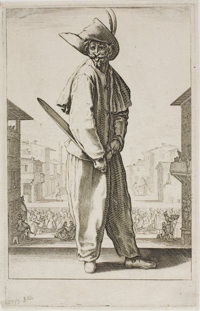 Zanni, uit Drie Italiaanse komieken door Jacques Callot