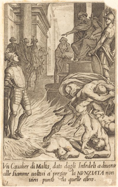 Ridder van Malta door Jacques Callot after Antonio Circignani