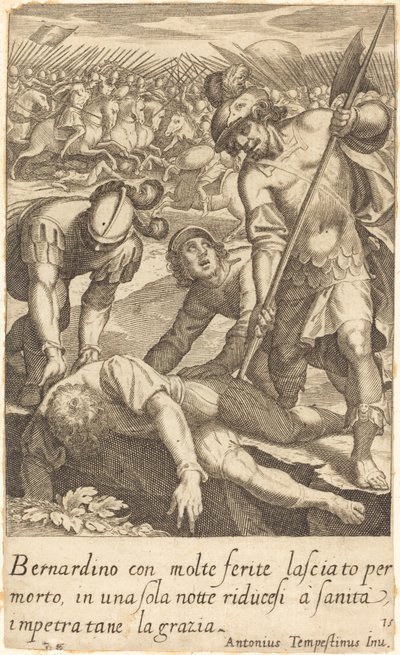 Bernardino door Jacques Callot after Antonio Tempesta