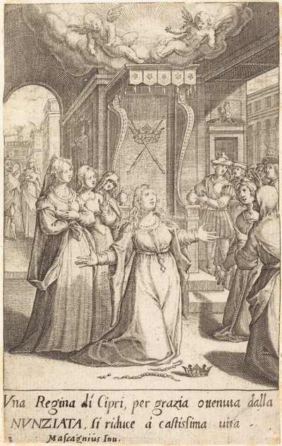 Koningin van Cyprus door Jacques Callot after Donato Mascagni