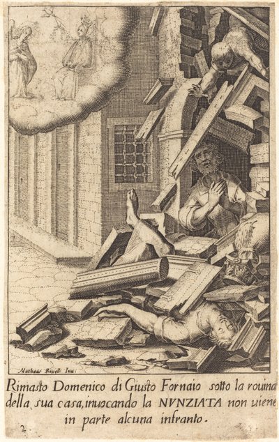 Domenico di Giusto door Jacques Callot after Matteo Rosselli