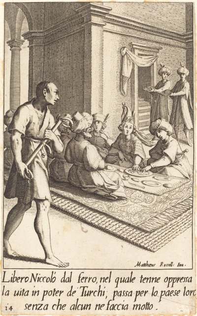 Niccolo door Jacques Callot after Matteo Rosselli
