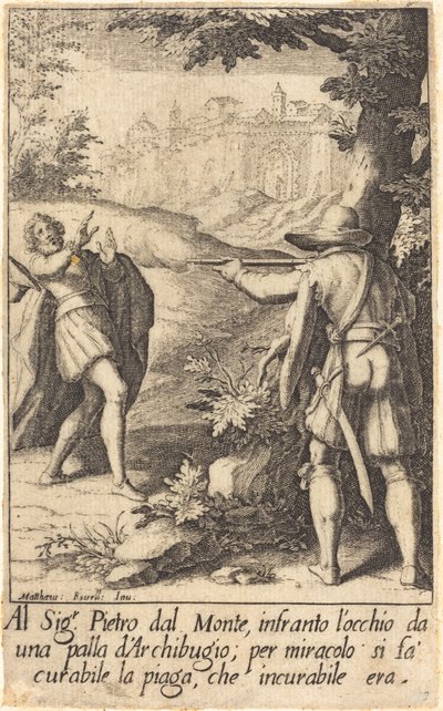 Pietro dal Monte door Jacques Callot after Matteo Rosselli
