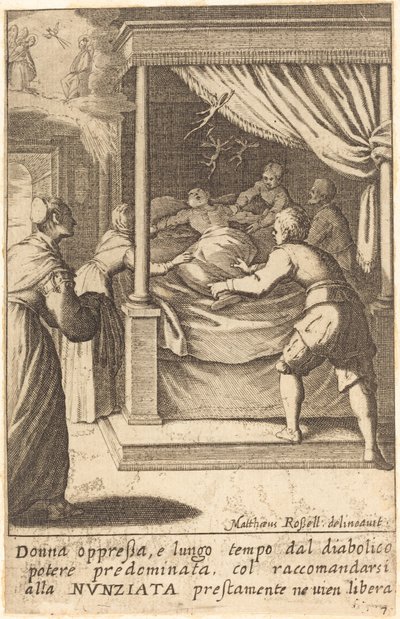 De onderdrukte vrouw door Jacques Callot after Matteo Rosselli