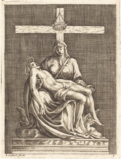 Pietà door Jacques Callot after Michelangelo
