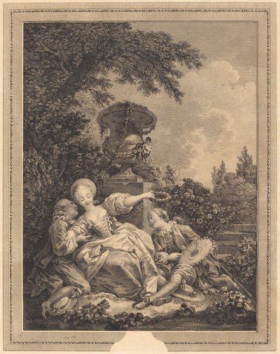 De vastberaden kokette door Jacques Couché and Jean Dambrun after Jean Honoré Fragonard