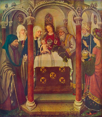 De presentatie van Christus in de tempel, 15e eeuw door Jacques Daret