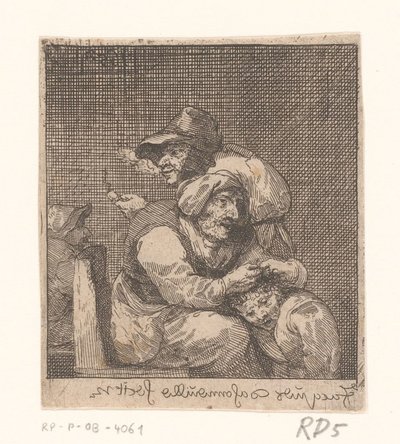 Ontluizing van een kind door een oude vrouw door Jacques Dassonville (attributed to)