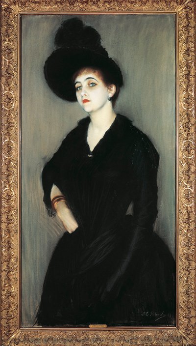 Frankrijk, Parijs, Portret van Madame Adelaide Vasnier door Jacques Emile Blanche