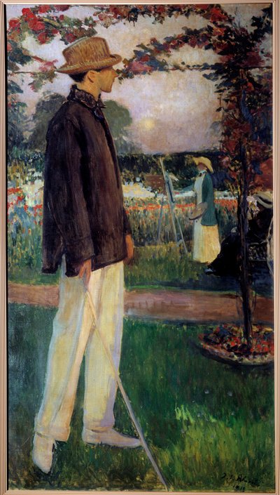 Portret in voet van Jean Cocteau (1889-1963) Schrijver door Jacques Emile Blanche