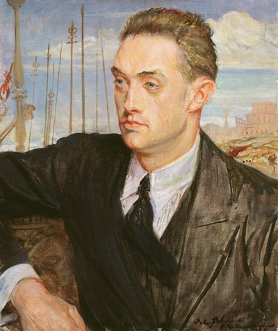 Portret van Henry de Montherlant (1895-1972) 1923 door Jacques Emile Blanche
