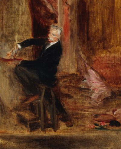 Portret van Jules Chéret 1836-1933 in zijn studio, 1892 door Jacques Emile Blanche