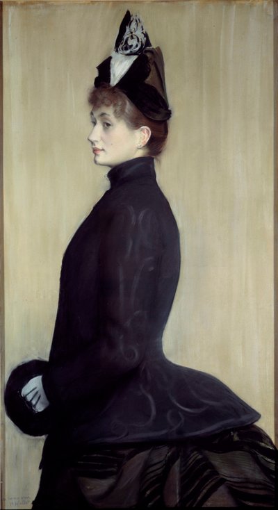 Portret van Madame Wallet door Jacques Emile Blanche