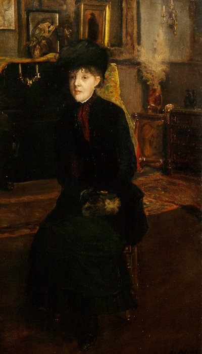 Portret van Mary Cassatt, 1885 door Jacques Emile Blanche