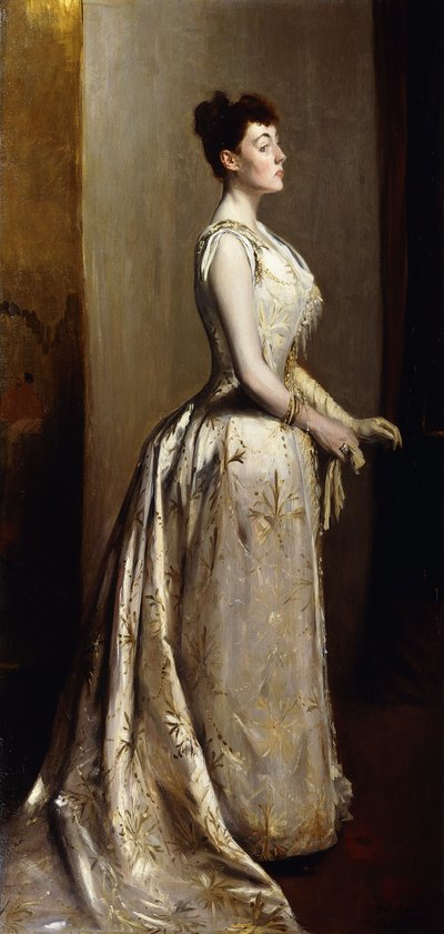 Portret van een dame, 1889 door Jacques Emile Blanche
