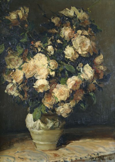 Rozen in een vaas door Jacques Emile Blanche