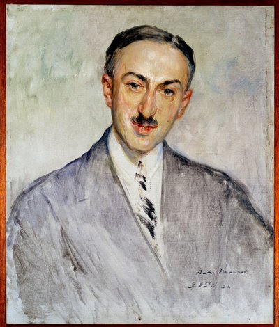 Studie voor het portret van Emile Herzog alias Andre Maurois (1885-1967), Franse schrijver door Jacques Emile Blanche