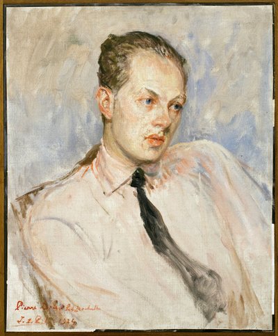 Studie voor het portret van Pierre Drieu La Rochelle (1893-1945) door Jacques Emile Blanche