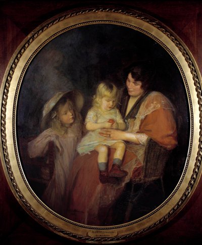 Tangerin: Een moeder en haar twee kinderen door Jacques Emile Blanche
