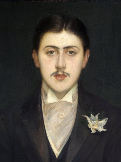 (detail) Portret van Marcel Proust (1871-1922), Franse schrijver door Jacques Emile Blanche