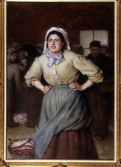 La cancalaise - Schilderij door Jacques Eugene Feyen (1815-1908) door Jacques Eugene Feyen