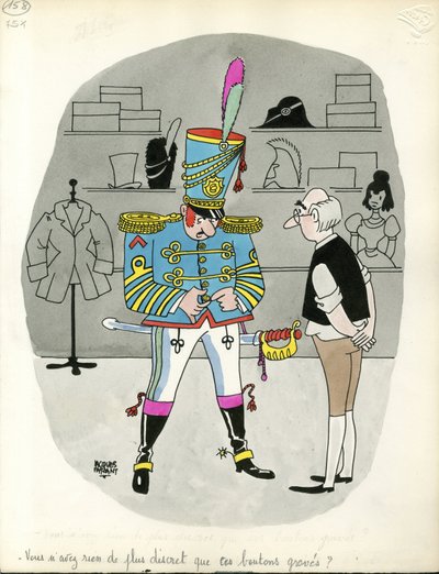 Dagen van Frankrijk, Satirique en kleuren door Jacques Faizant