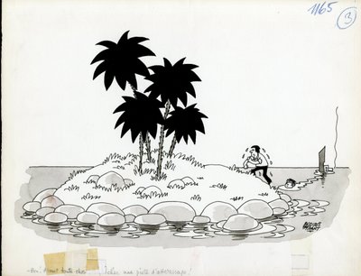 Jours de France, satire in zwart-wit door Jacques Faizant