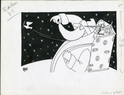 Le Figaro, satire in zwart-wit door Jacques Faizant