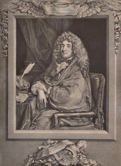 Molière, Franse toneelschrijver en acteur, 18e eeuw 1894 door Jacques Firmin Beauvarlet