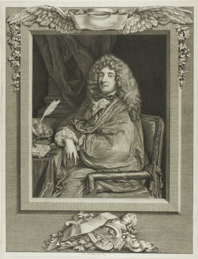 Molière door Jacques Firmin Beauvarlet