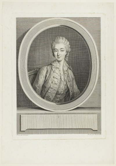 Portret door Jacques Firmin Beauvarlet