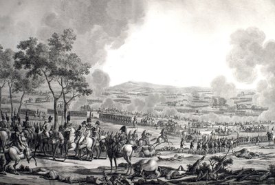 Slag bij Wagram, 17 juli door Jacques Francois Joseph (after) Swebach