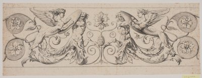 Decoratieve fries met centauren en sfinxen door Jacques Francois Joseph Saly