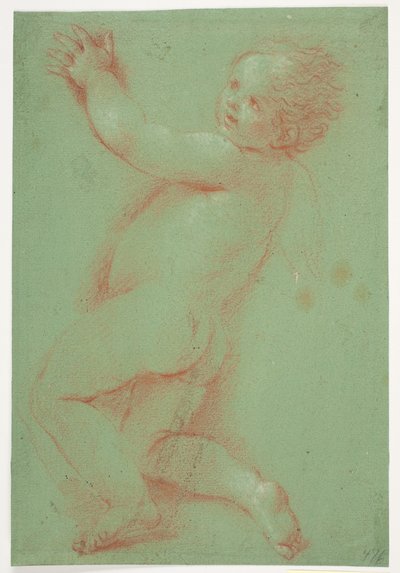 Halfknielende erotische engel? door Jacques Francois Joseph Saly