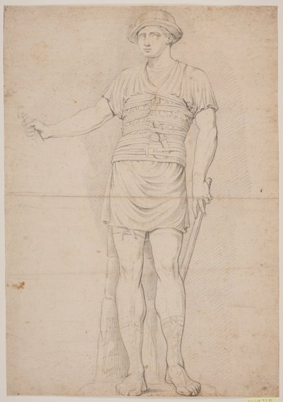 Staande krijger door Jacques Francois Joseph Saly