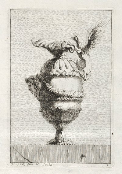 Suite van Vazen: Plaat 3, 1746 door Jacques Francois Joseph Saly