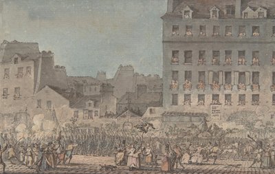 Lodewijk XVI betreedt Parijs, 6 oktober 1789 door Jacques Francois Joseph Swebach