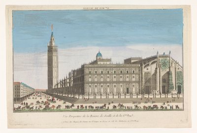 Gezicht op de Kathedraal van Sevilla door Jacques Gabriel Huquier