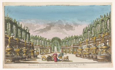 Gezicht op de tuin van Circe door Jacques Gabriel Huquier