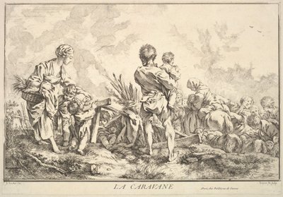 De karavaan door Jacques Gabriel Huquier